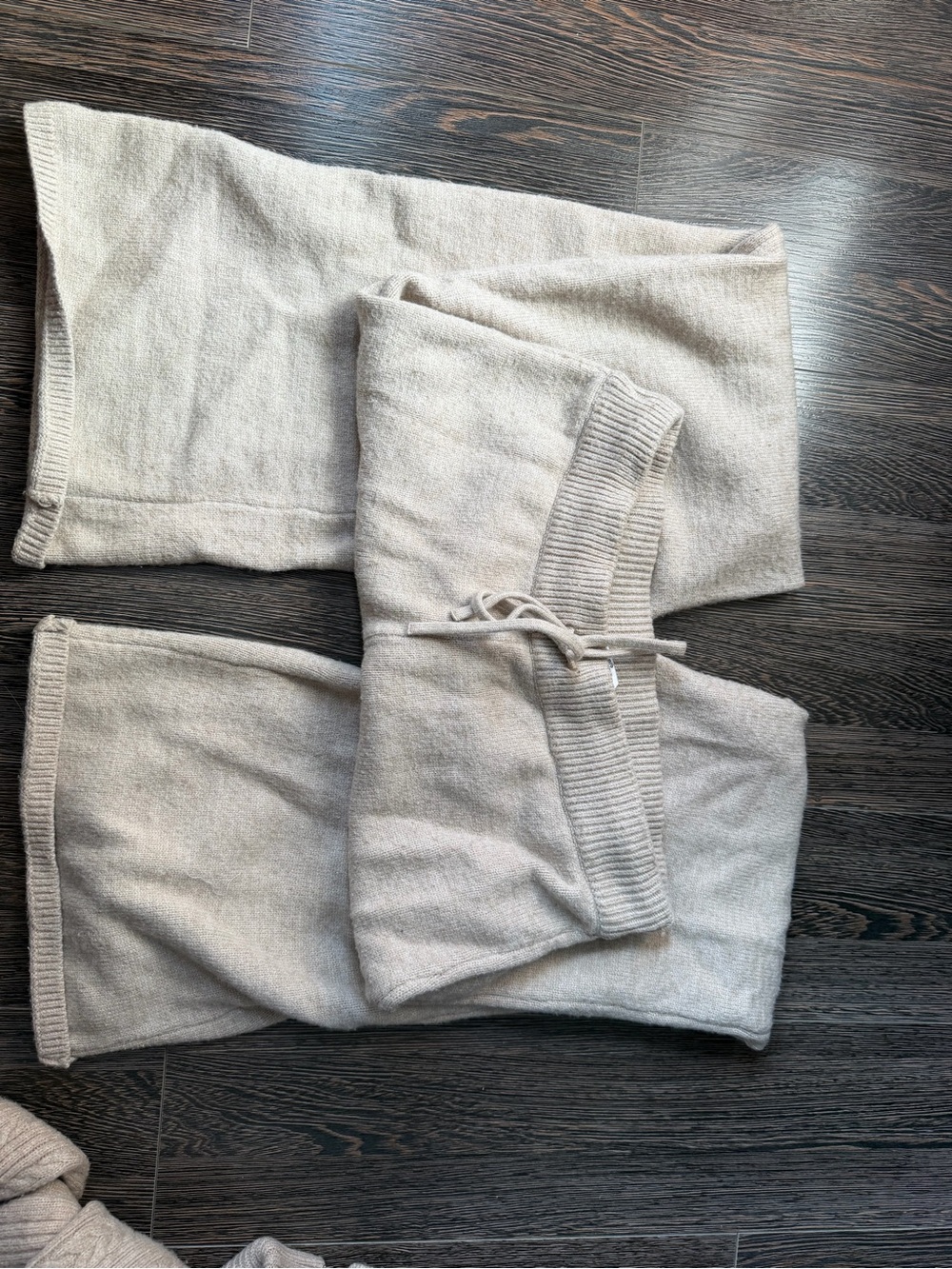 Women's Cable Knit Zip-Up Hoodie Sweater - Beige - Picture 2 of 5